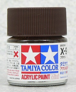 TAMIYA 壓克力系水性漆 10ml 亮光棕色 X-9